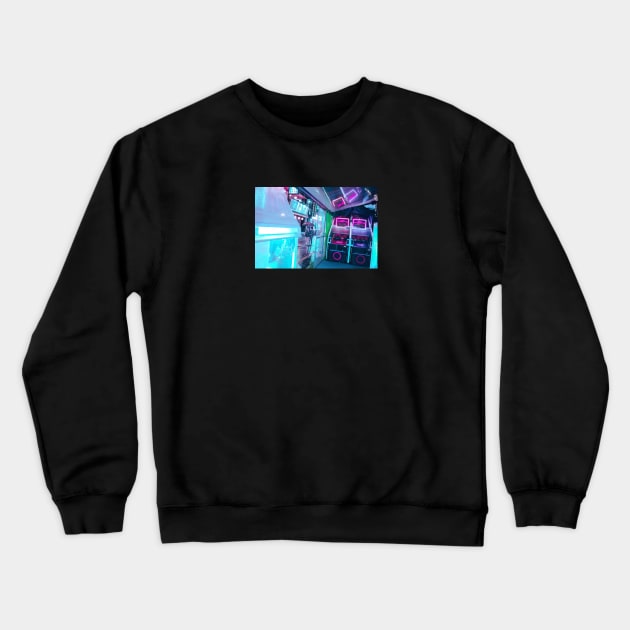 Neon Gaming Crewneck Sweatshirt by opticpixil